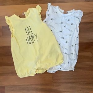 Rae Dunn baby rompers